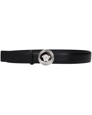 Versace Leather Regular Belt - Black