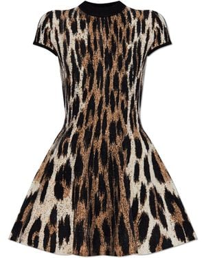 Balmain Animal Print Dress - Black