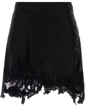 Isabel Marant Satin Reana Mini Skirt - Black