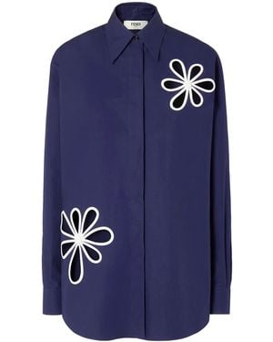 Fendi Shirts Cotone - Blue