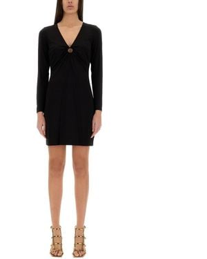 Michael Kors Jersey Dress With Drop Opening - Black