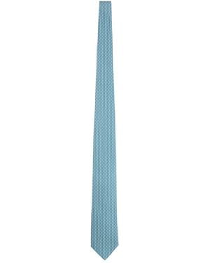Ferragamo Silk Tie - Blue