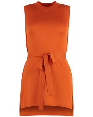 Malo Knitted Dress - Orange