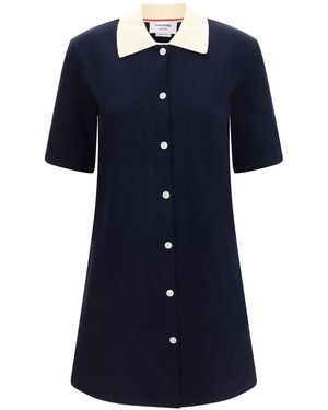 Thom Browne Short Polo Dress - Blue