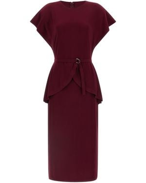 Norma Kamali Peplum Dress Dresses Bordeaux - Red