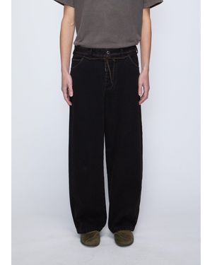 Song For The Mute Jean Baggy Denim Noir Délavé - Black