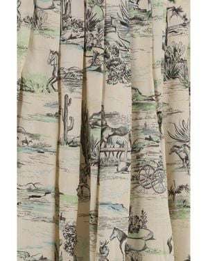 ALÉMAIS Midi Skirt Scout Linen - Grey