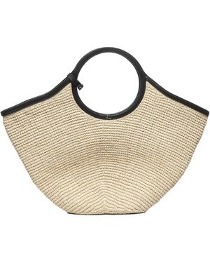 Courreges Holy Raffia Tote Bag - Metallic