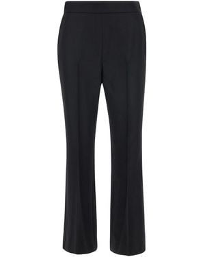 Gucci Flared Trousers With Pences - Black