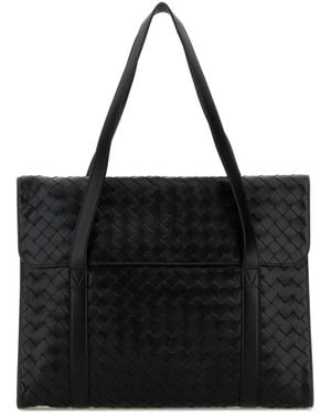 Bottega Veneta Army Suede Corriere Shopping Bag in Brown for