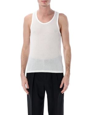 Tom Ford Tank Top Perforated - White