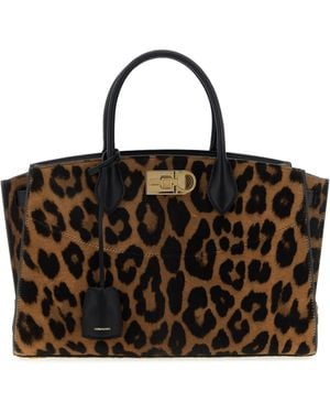 Ferragamo New Studio Soft (L) Handbag - Black