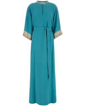 Valentino Garavani Crepe Long Dress - Blue