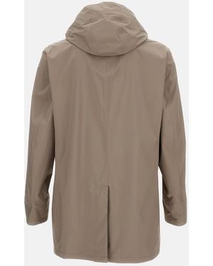 Herno Microfiber Tranch - Natural