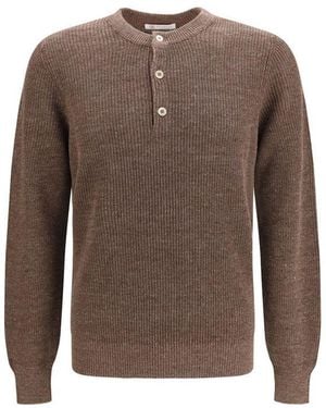 Brunello Cucinelli Brown Linen Sweatshirt
