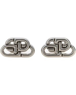 Balenciaga 'Bb Stud Xs' Earrings - White