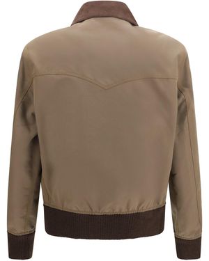 Prada Prada Corduroy Collar Jacket - Brown