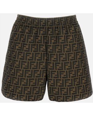 Fendi Short Ff Canvas - Green