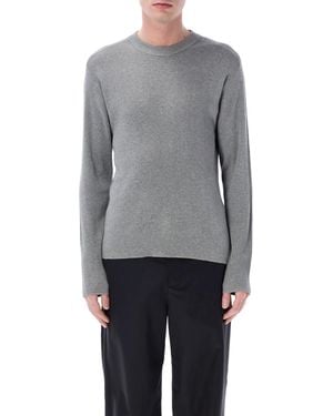 BERNER KUHL Torso Crewneck Silk Sweater - Gray