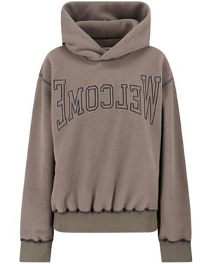 MM6 by Maison Martin Margiela Teddy Taupe Fabric Hoodie - Brown