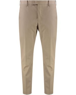 PT Torino Slim Fit Pants Silk Chinos - Natural