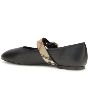 Burberry Robin Leather Ballerinas - White