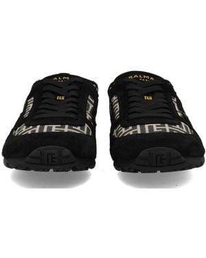 Balmain Racer 45 Sneaker Leather Sneakers - Black
