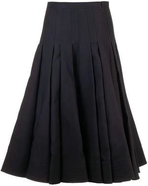 Valentino Pleated Panelled Skirt - Blue