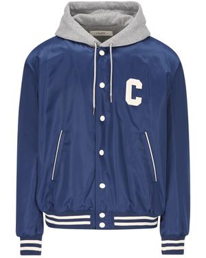 Celine Oversized Hooded Teddy Jacket - Blue