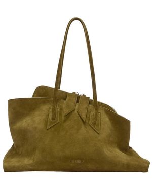 The Attico Shoulder Bag La Passeggiata Suede - Green