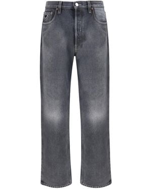Prada Vintage Effect Denim Jeans Cotton - Grey
