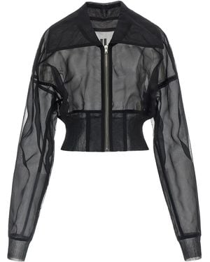 Rick Owens Nylon Bomber Clothing - Black
