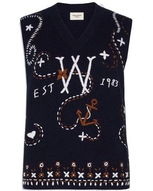 Max Mara Virgin Wool Waistcoat Clothing - Blue