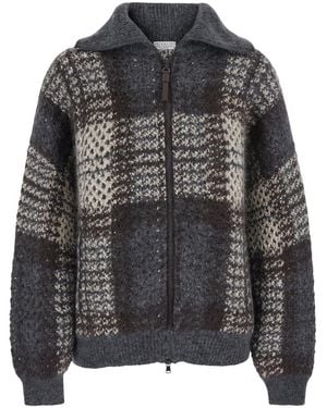 Brunello Cucinelli Jacket Wool Blend Coat - Gray