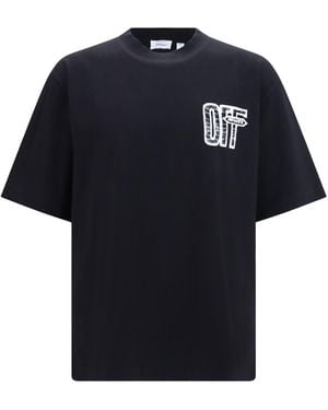 Off-White c/o Virgil Abloh Motion Arrow Skate T-Shirt Cotton T-Shirts - Blue