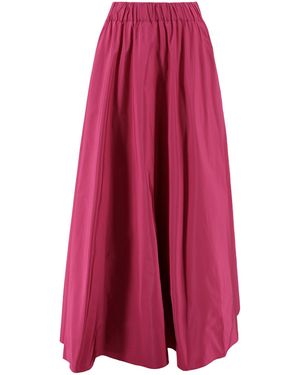 P.A.R.O.S.H. Pimpy Long Wide Skirt in White | Lyst