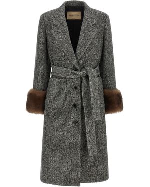 Valentino Garavani Mossi Coat - Grey