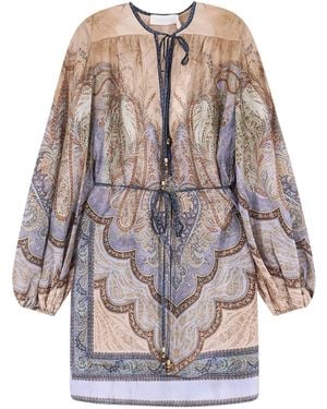 Zimmermann Wanderlust Tunic Silk Mini Dress - White