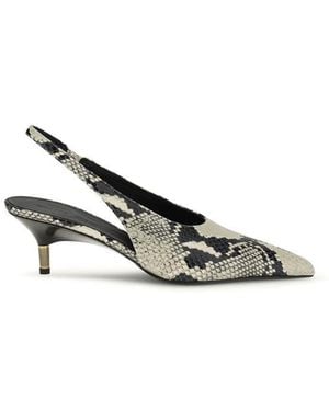 KHAITE Calf Leather Bos Taurus High Heel Pumps - Metallic