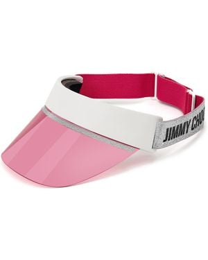 Jimmy Choo Calix Visor Vk6--Rose Plastic/Foam/Fabric Sunglasses - Pink