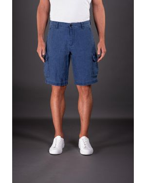 Moorer Cargo Cotton Pants - Blue