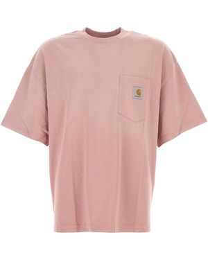 Carhartt Antiqued Cotton S/S Hudson Pocket T-Shirt - Pink