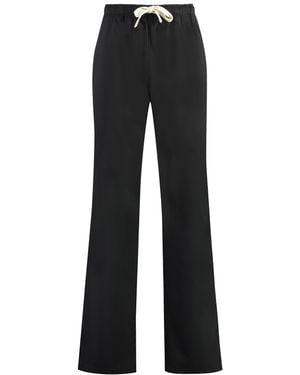 Palm Angels Wool Blend Pants Elastane - Black