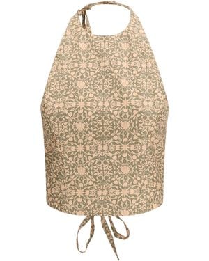 Kristina Ti Sleeveless Halter Top - Natural