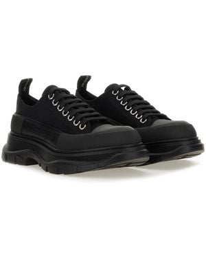 McQueen Sneakers Tread Slick Cotton Sneakers - Black