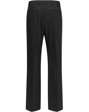 Valentino Wool Tailored Trousers Merino Ovis Aries - Black