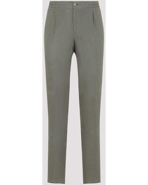 Kiton Linen Trousers - Grey