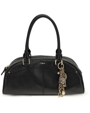 Chloé Bowling Handbag Calf Leather Bos Taurus Handbags - Black