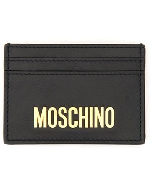 Moschino Card Holder With Logo - Black