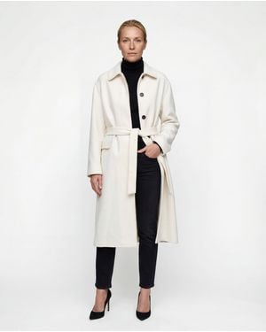 Brunello Cucinelli Off Cashmere Belted Jacket - Natural